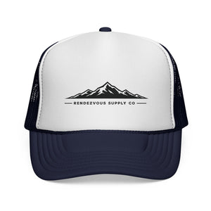 The New Gen Trucker Hat — logo mesh snapback by Rendezvous Supply.