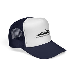 The New Gen Trucker Hat — logo mesh snapback by Rendezvous Supply.